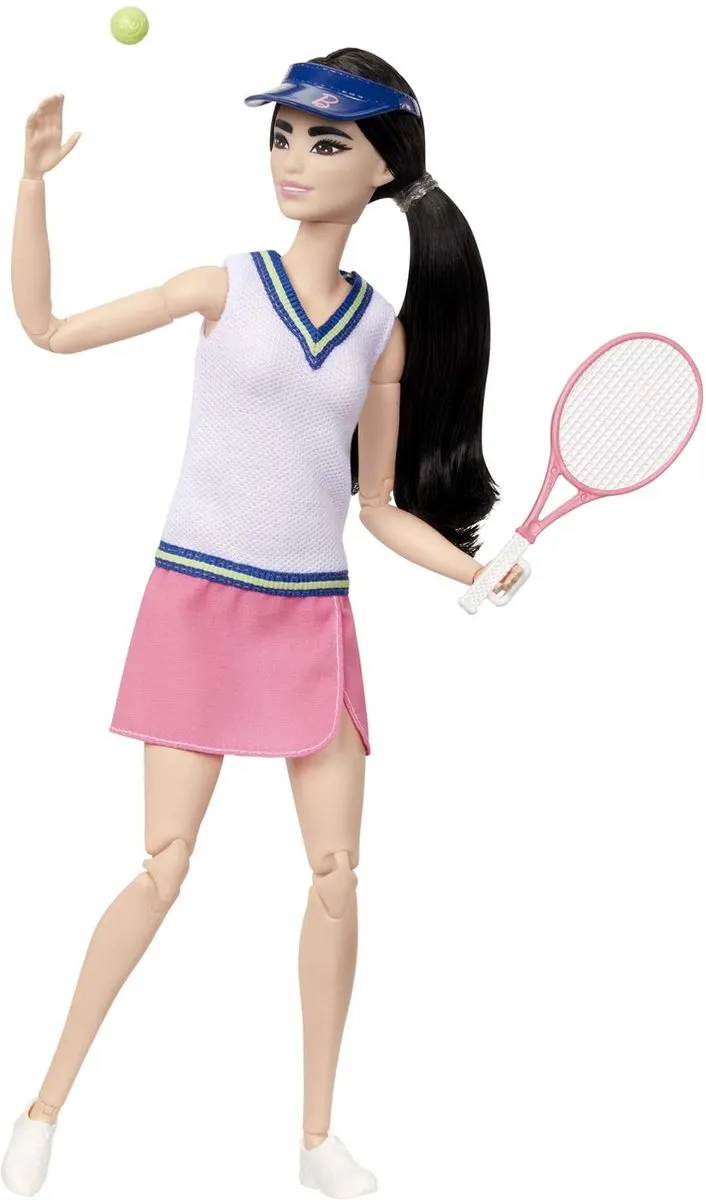 Barbie Made to Move Tennisspeelster Pop - Meerkleurig - afbeelding 2 van 6
