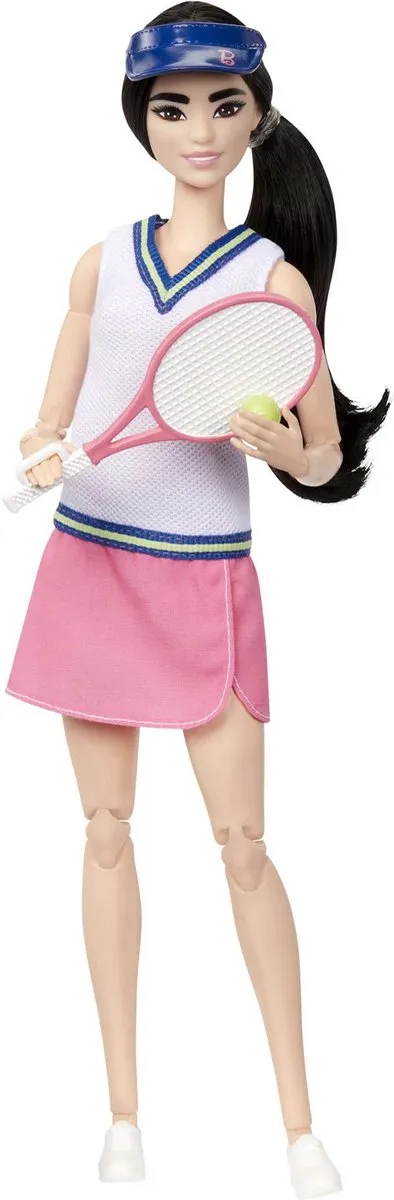 Barbie Made to Move Tennisspeelster Pop - Meerkleurig - afbeelding 3 van 6