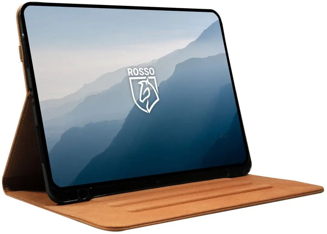 Rosso Deluxe Hoes Samsung Galaxy Tab S10 FE Plus - Echt Leer Bruin - 212892 - afbeelding 3 van 6