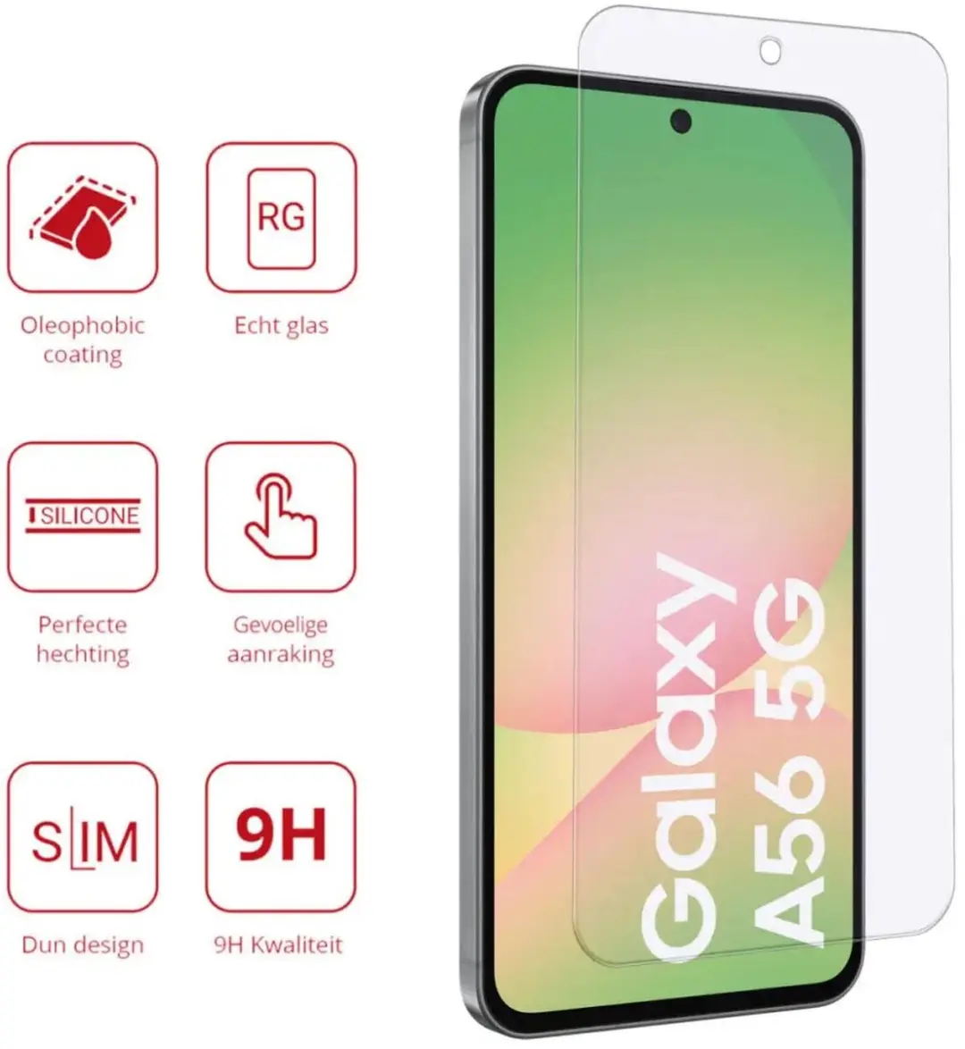 Rosso Screen Protector Samsung Galaxy A56 - 9H Tempered Glass