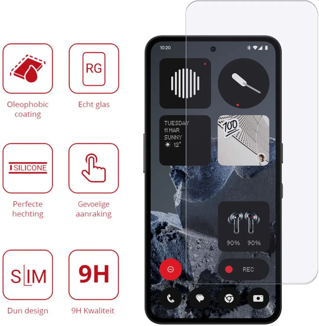 Rosso Screen Protector Nothing CMF Phone 2 Pro 9H - Glasplaatje