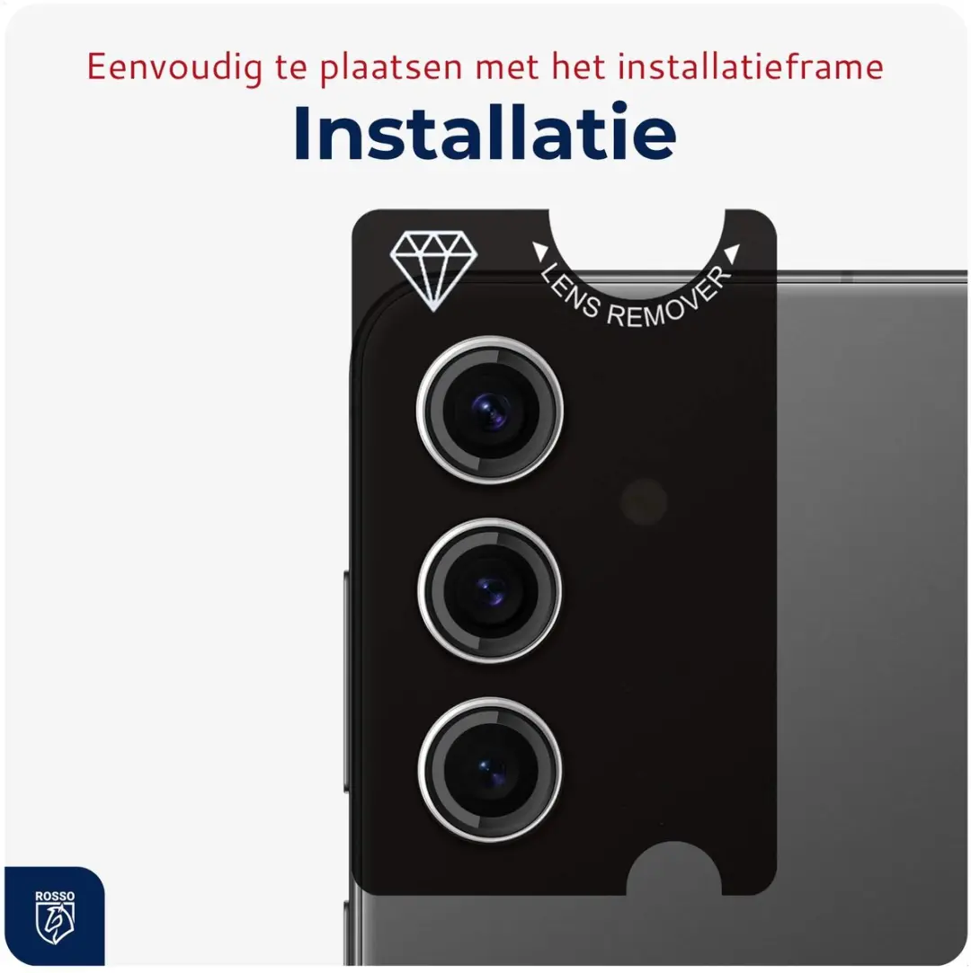 Rosso Camera Frame Protector Samsung Galaxy S24+ - 9H Glas - Transparant