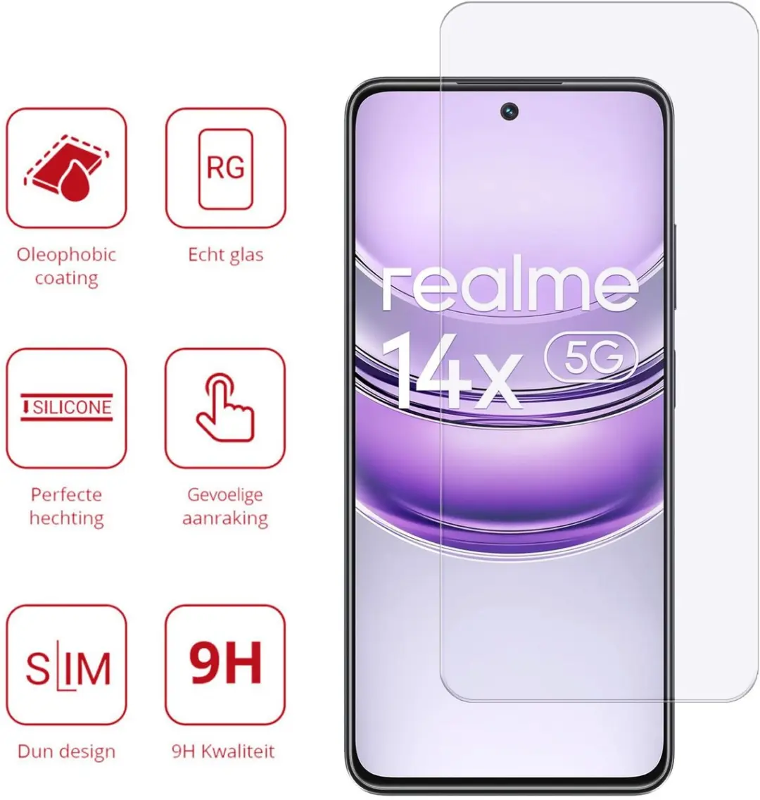 Rosso Screen Protector Realme 14X - 9H Tempered Glass