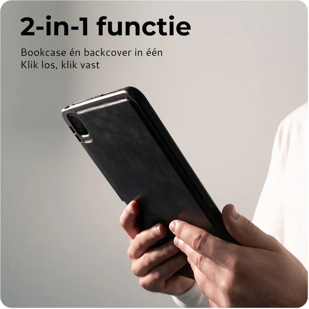 Rosso Elite 228369 Hoes Samsung Galaxy Tab S11 Ultra - Echt Leer - Zwart - afbeelding 3 van 6