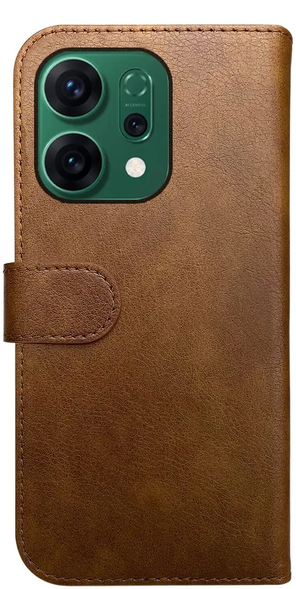Rosso Element Wallet Book Case OPPO Reno 14 - 3 Pasjes - Bruin