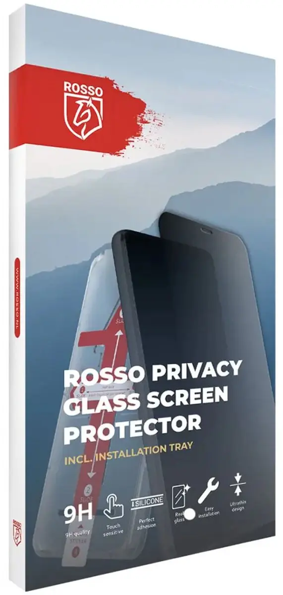 Rosso Privacy Screen Protector Samsung Galaxy S26 - 9H Glas - Installatietray