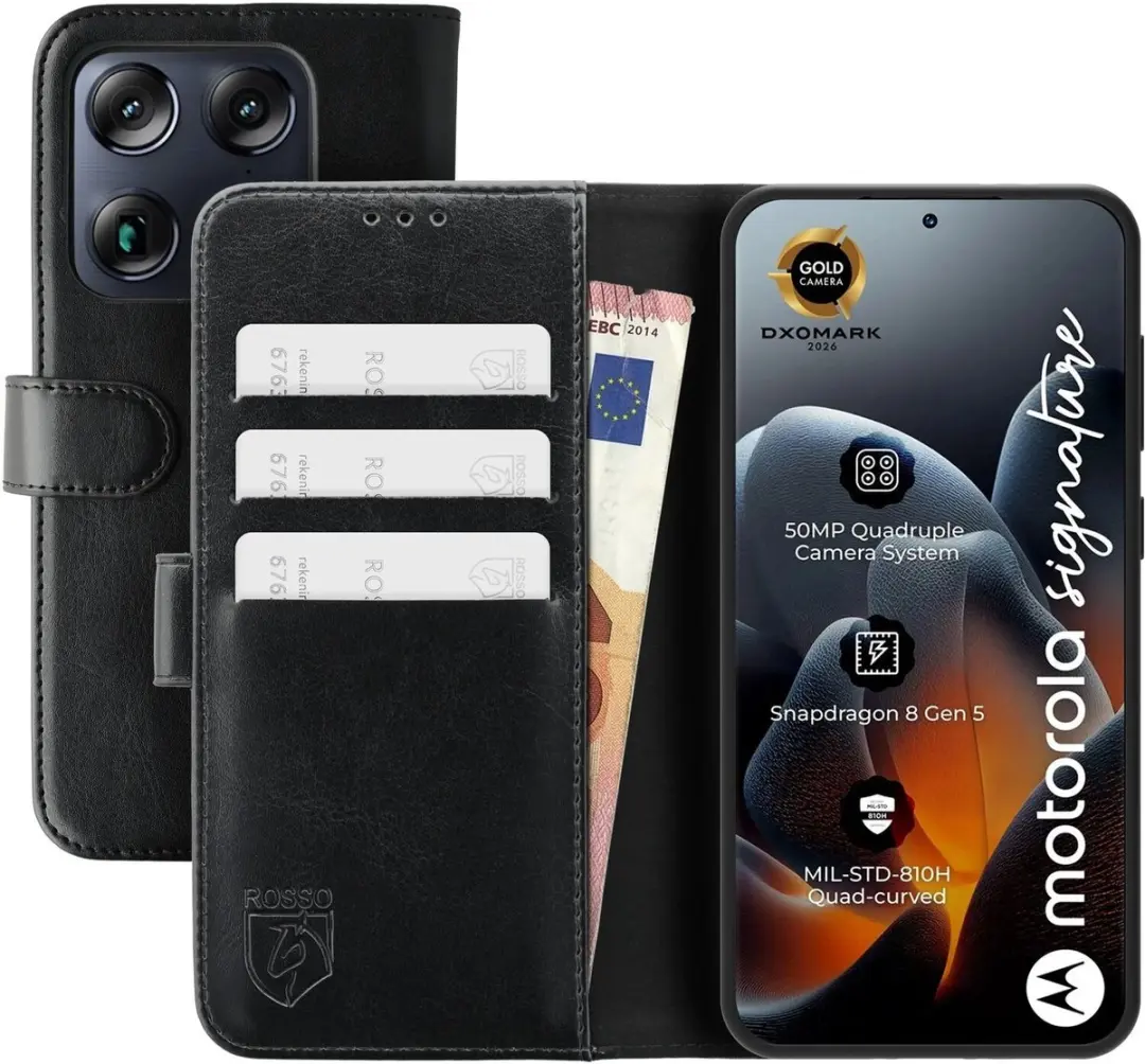 Rosso Element Wallet Book Case Motorola Signature