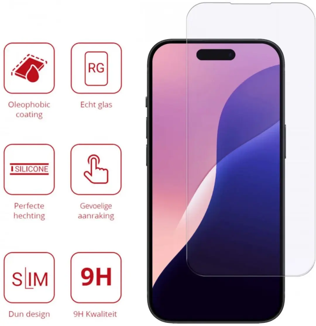 Rosso Screen Protector iPhone 16 Pro 9H - 2 Stuks