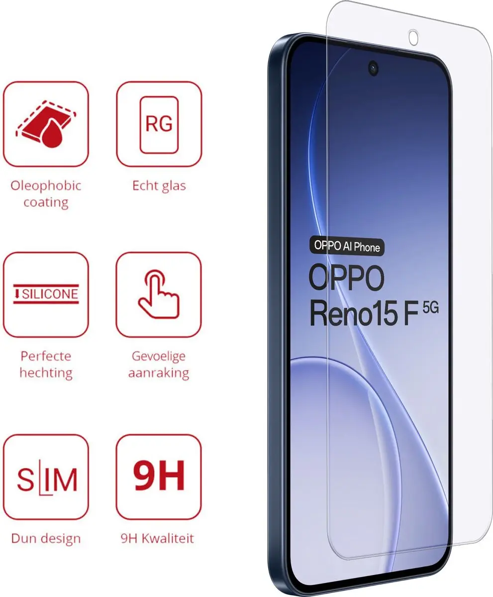Rosso Screen Protector Oppo Reno 15F 9H - Glasplaatje