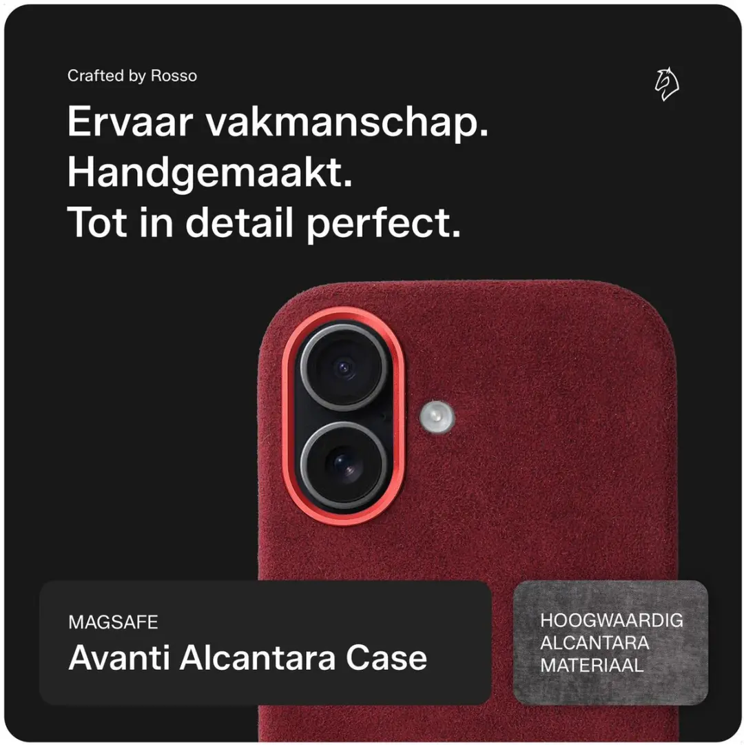 Rosso Avanti Hoesje iPhone 16 - 3 Pasjes - Burgundy - MPN 253764
