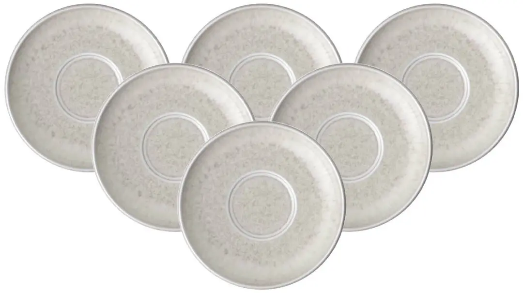 Espressountertassen Perlemor Sand ø 12 cm Set van 6