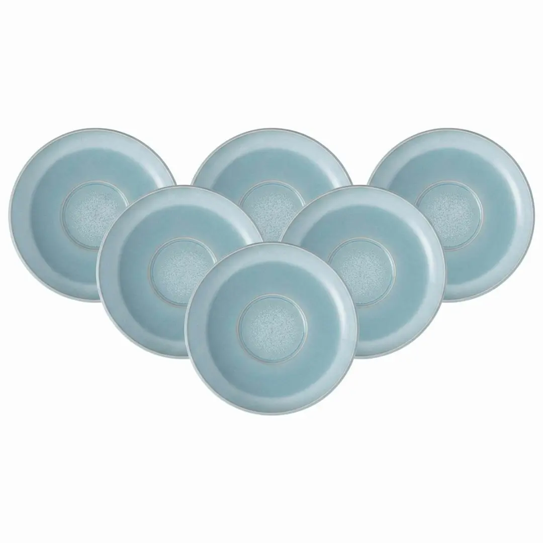 Kaffeeuntertassen Perlemor Aqua ø 16,1 cm Set van 6