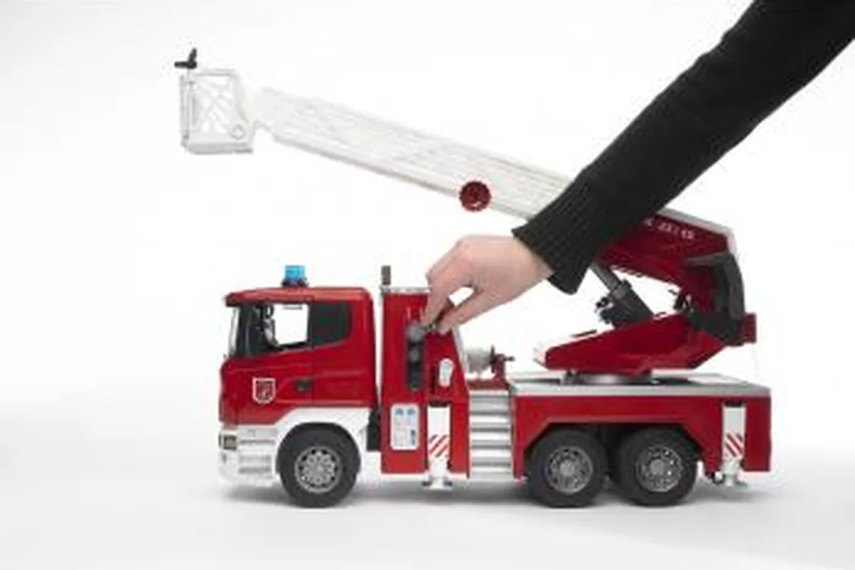 Bruder Scania R-Serie Brandweerwagen 1:16 - Rood/Wit/Grijs