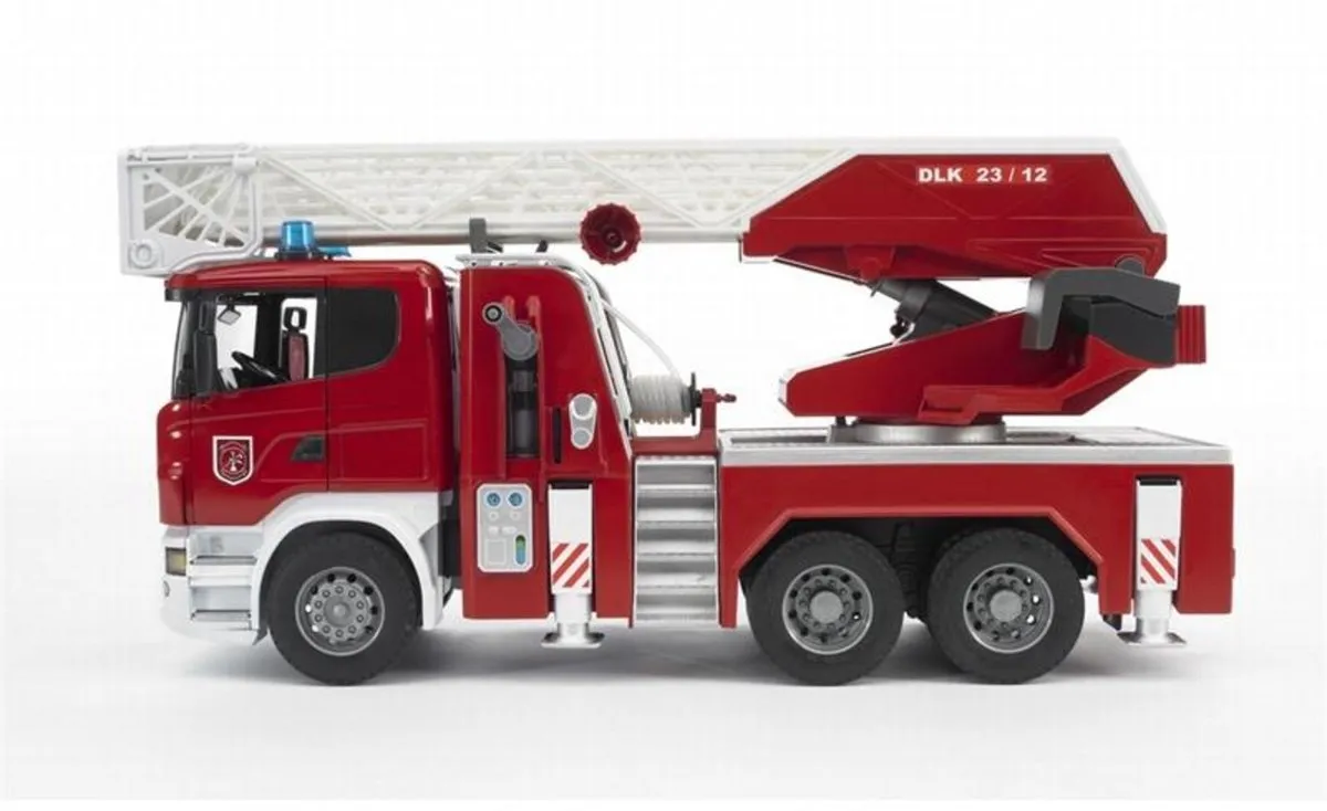 Bruder Scania R-Serie Brandweerwagen 1:16 - Rood/Wit/Grijs