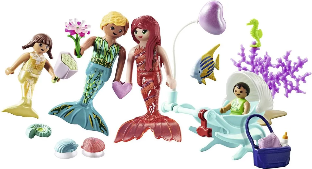 Playmobil Starter Pack Zeemeerminfamilie 71469 - Multicolor