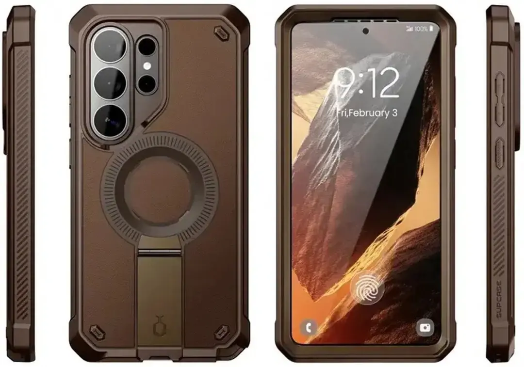 Supcase Unicorn Beetle Grip Hoesje S26 Ultra - Bruin