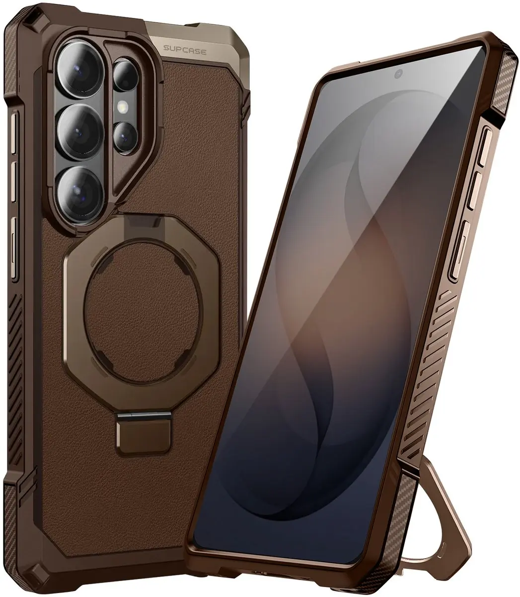 Supcase Unicorn Beetle Grip Hoesje S26 Ultra - Bruin