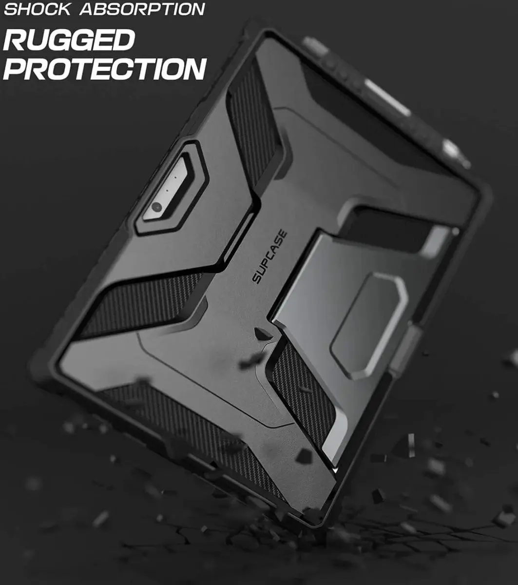 Supcase Unicorn Beetle Pro Back Cover - Microsoft Surface Pro 4/6/7/Plus - 12.3" - Zwart - afbeelding 6 van 6