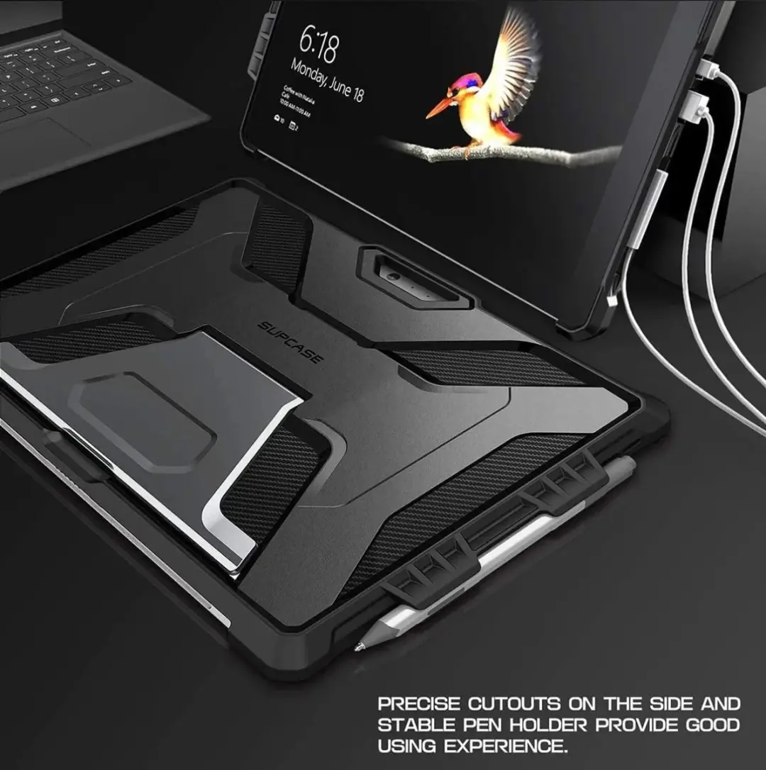 Supcase Unicorn Beetle Pro Back Cover - Microsoft Surface Pro 4/6/7/Plus - 12.3" - Zwart - afbeelding 3 van 6