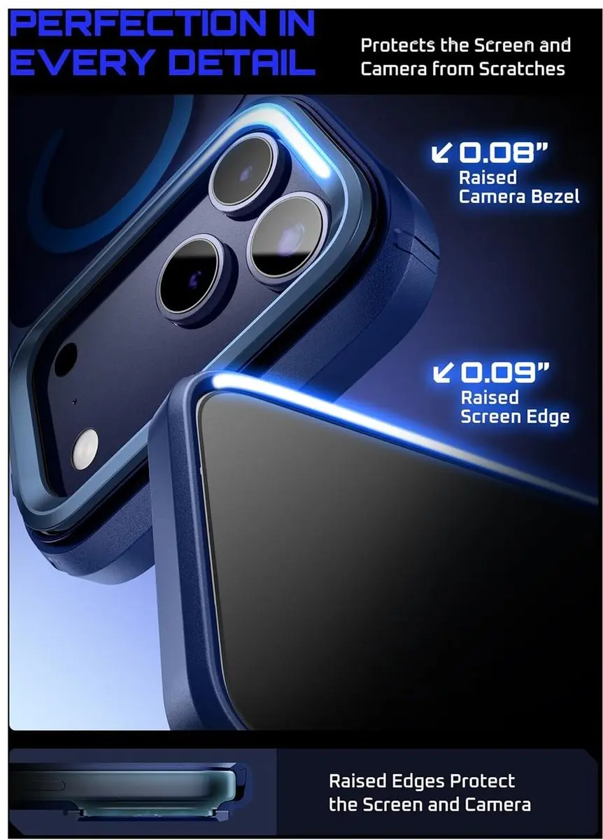 Supcase UB Mag Hoesje iPhone 17 Pro Max - Blauw - MPN BACK-SPC-MAG-NT-17X