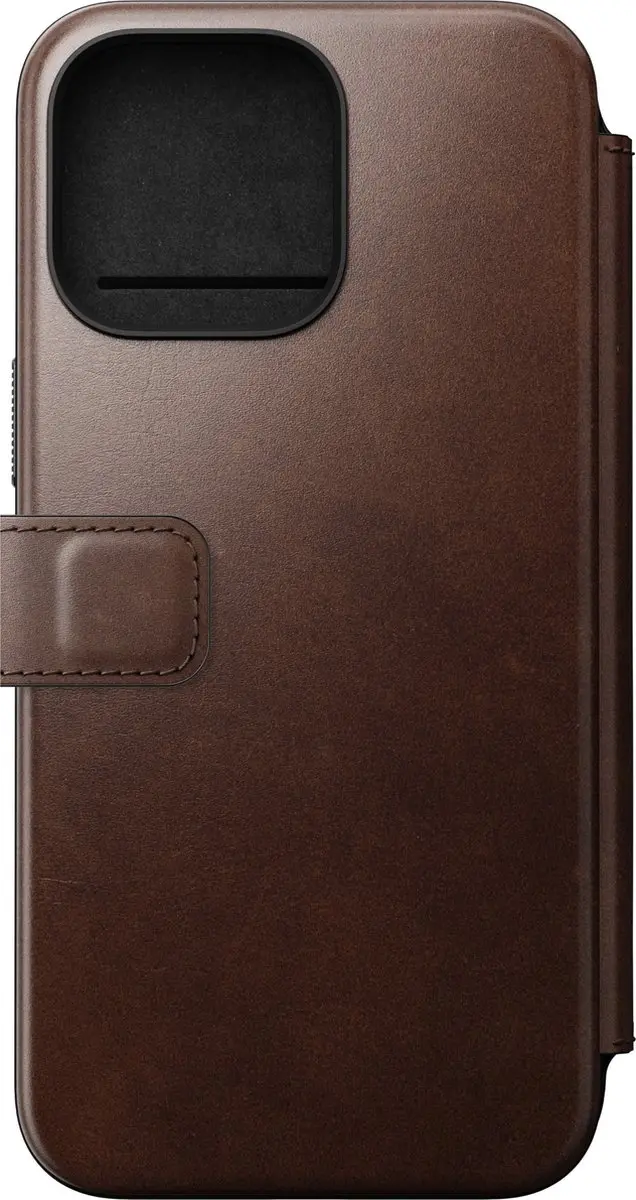 NOMAD Modern Leather Folio 114674118E8E - iPhone 15 Pro Max Hoesje - Bruin