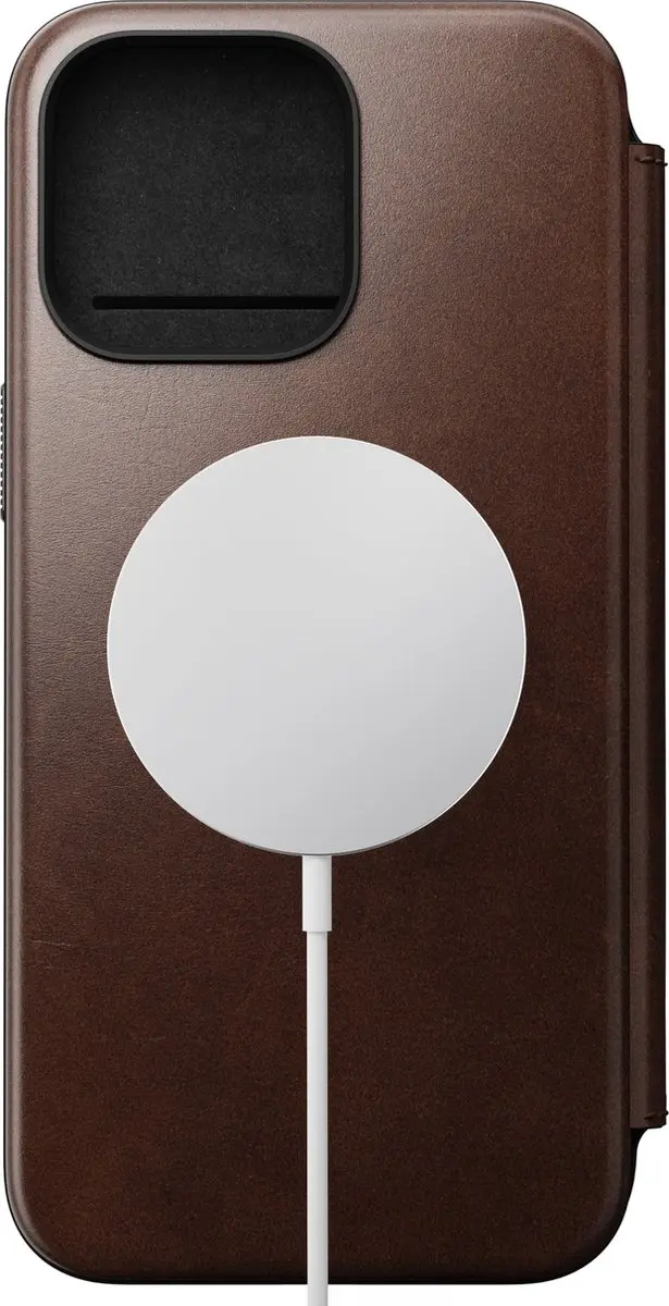 NOMAD Modern Leather Folio 114674118E8E - iPhone 15 Pro Max Hoesje - Bruin