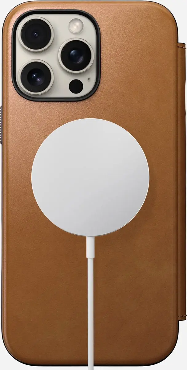 NOMAD NM01673385 Hoesje iPhone 16 Pro Max - Echt Leer Bruin