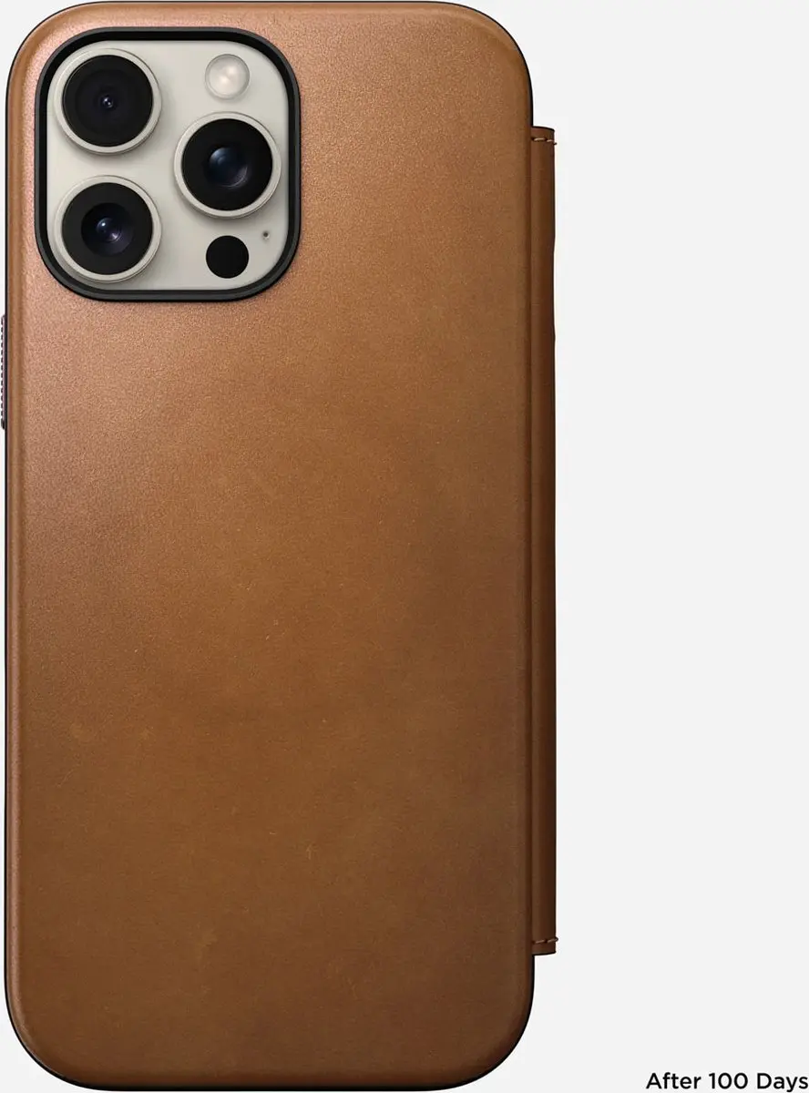 NOMAD NM01673385 Hoesje iPhone 16 Pro Max - Echt Leer Bruin