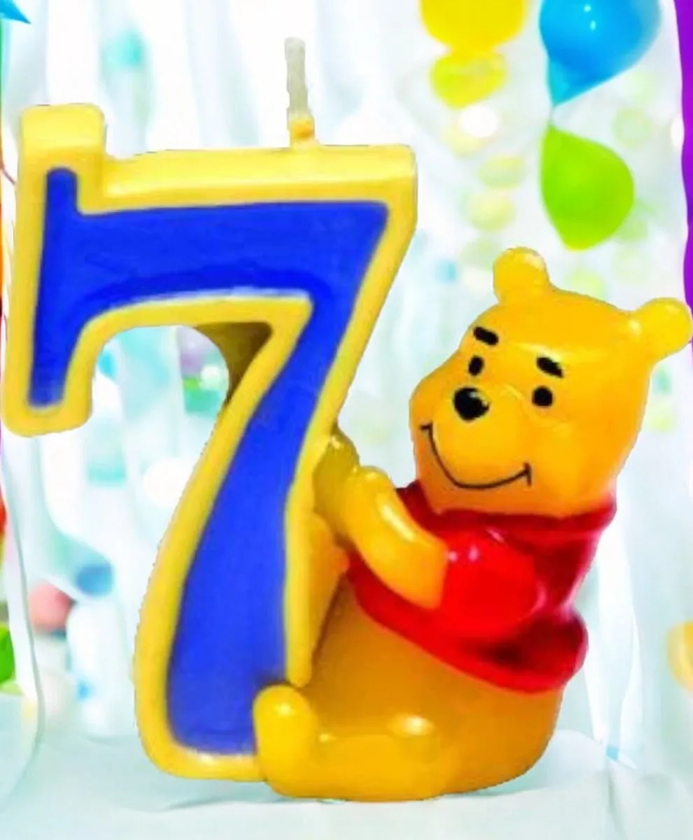 Disney Winnie de Poeh Taartkaars nr 7