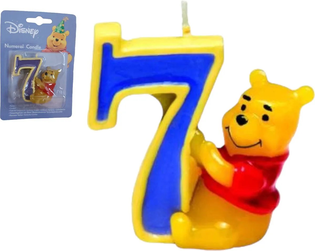 Disney Winnie de Poeh Taartkaars nr 7 - 1 Stuk