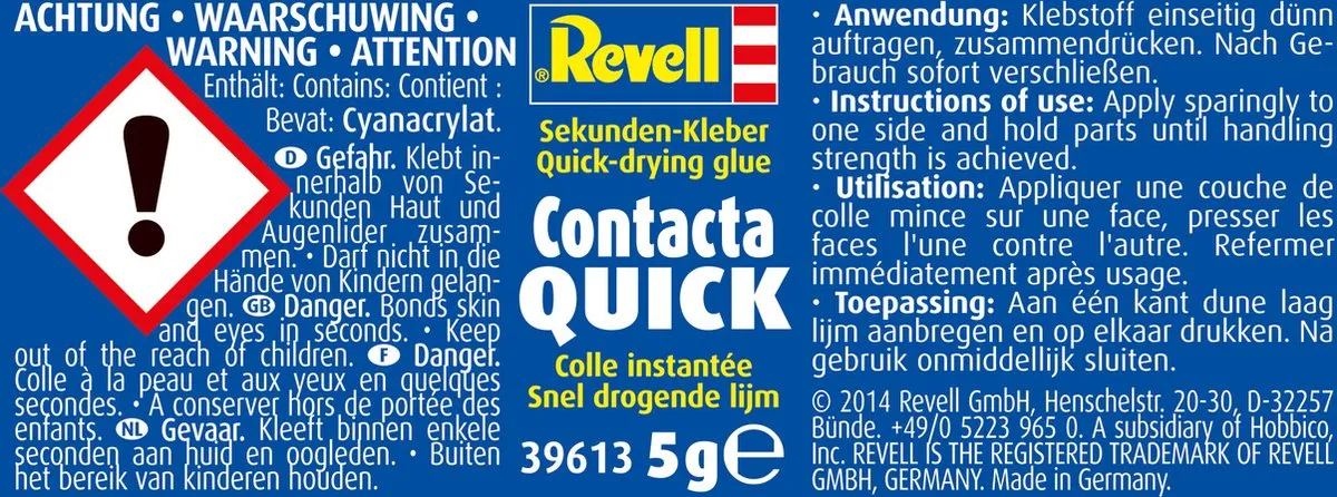 Revell Contacta Quick Hobbylijm 5g