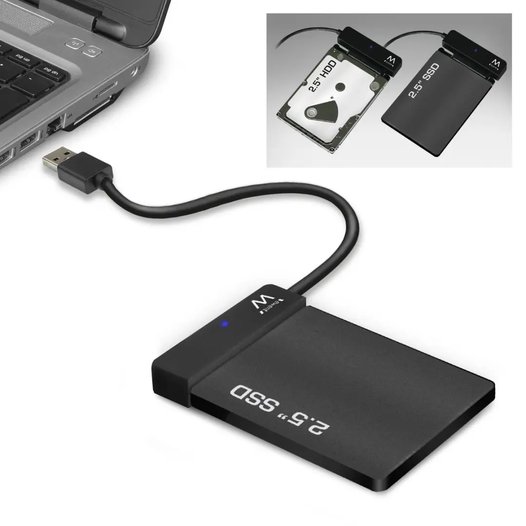 Ewent EW7017 SATA naar USB 3.0 Adapter - 2.5" HDD/SSD - Antraciet - afbeelding 5 van 6