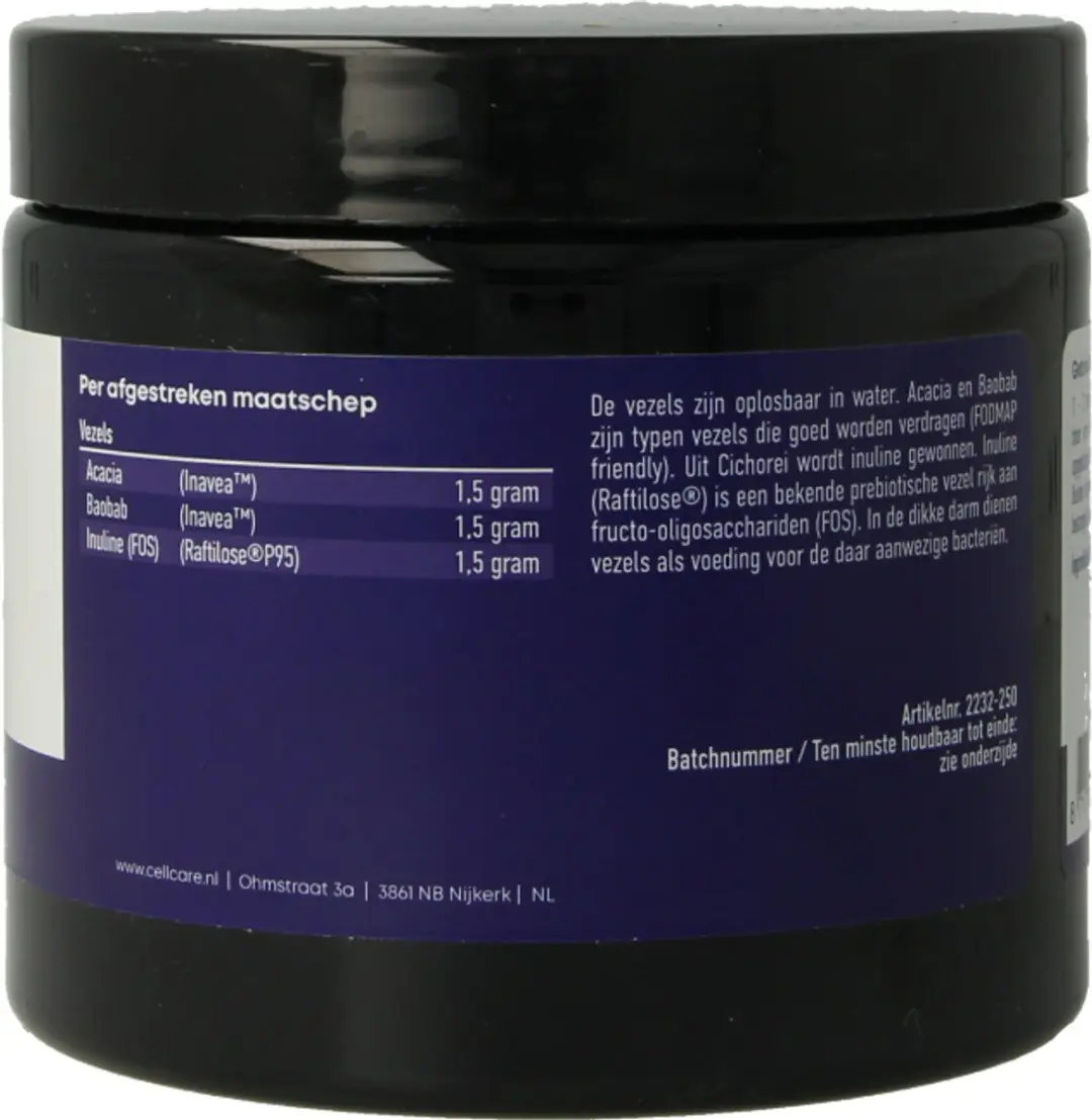 Cellcare Vezelcomplex Acacia-Inuline-Baobab 250g