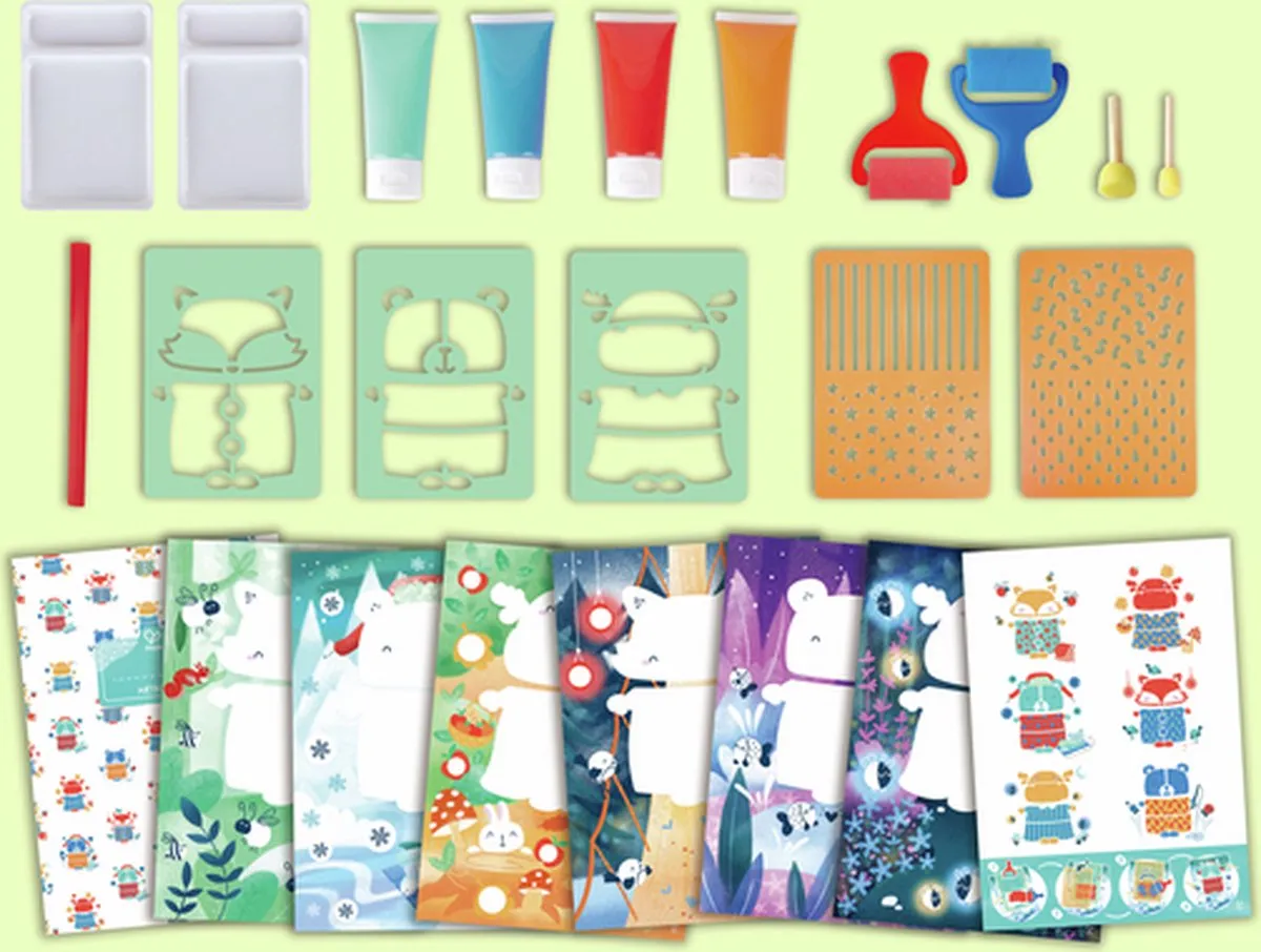 Hape Malspaß Kleurroller & Schablonen Set