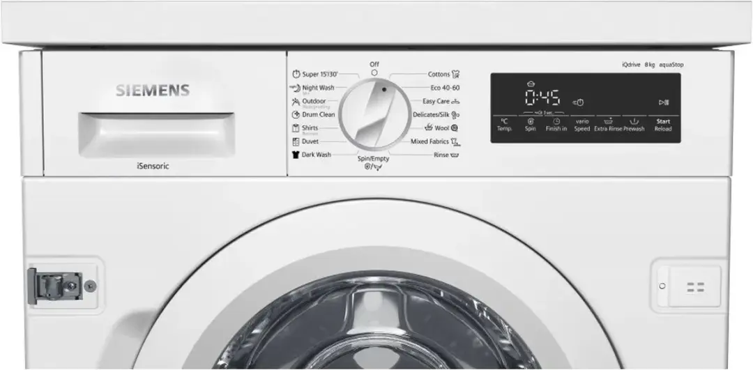 Siemens WI14W542EU Voorlader Wasmachine 8kg 1400rpm Wit - afbeelding 3 van 6