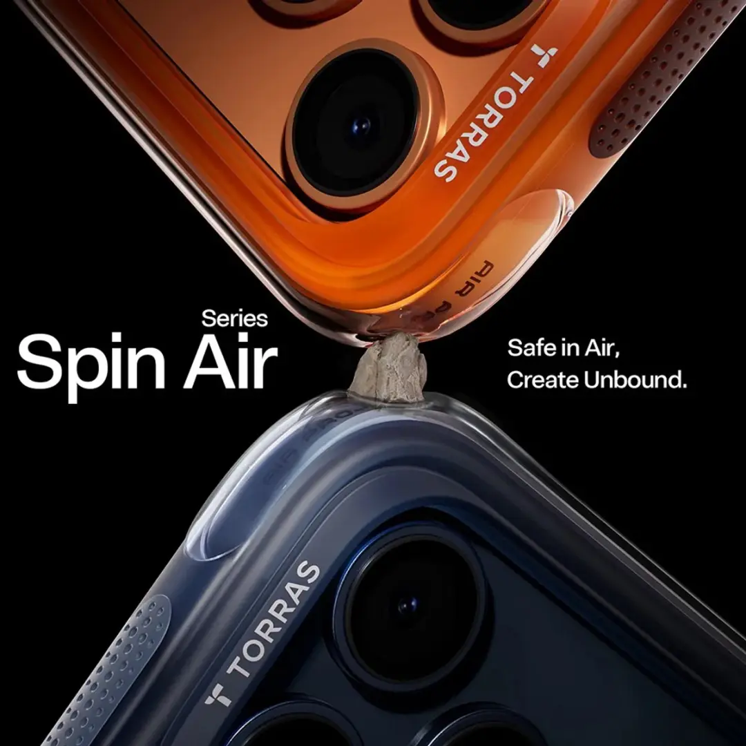 Torras Ostand Q3 Air Hoesje iPhone 17 Pro Max - Blauw