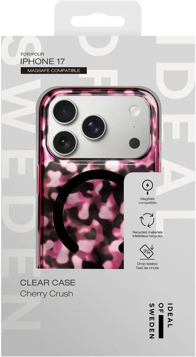 iDeal of Sweden Clear Case iPhone 17 - Cherry Crush - IDCLCMS-I2561-605