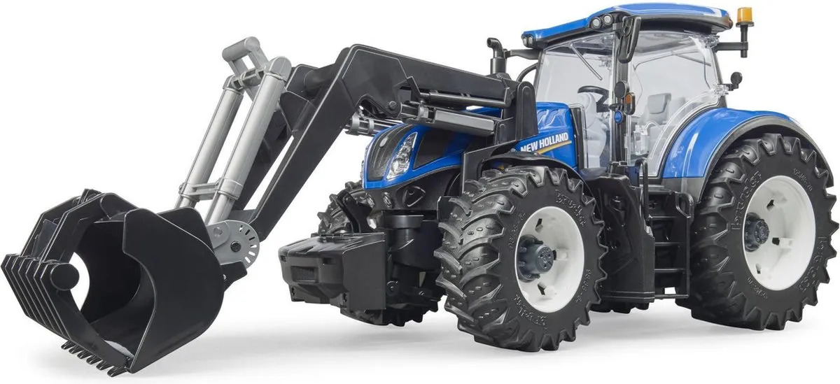 Bruder New Holland T7.315 Tractor met voorlader 3121 - Blauw
