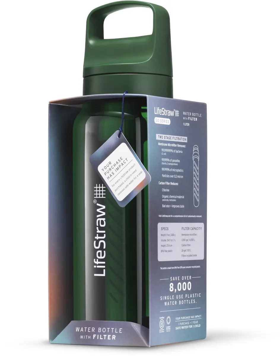 LifeStraw Go 2.0 Waterfles 650ml - Groen
