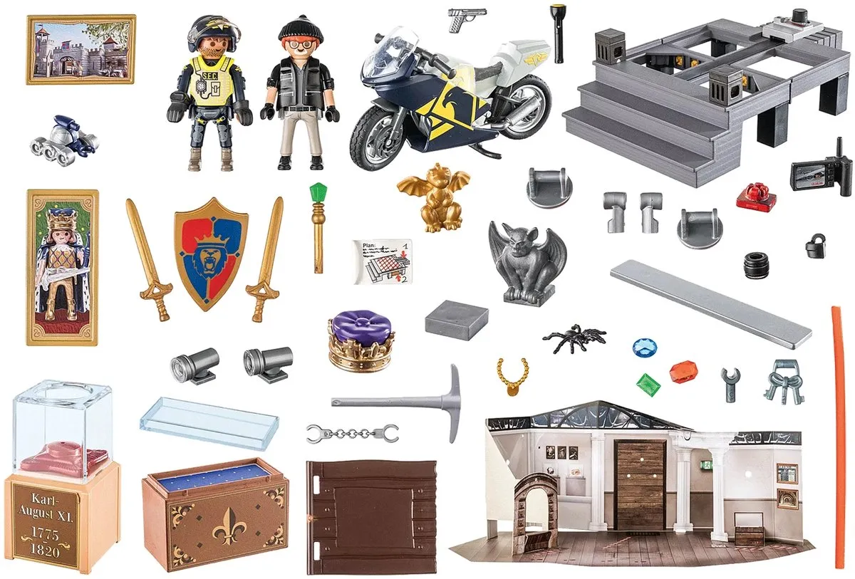 Playmobil Adventskalender Politie Museumdiefstal 71347 - Multicolor