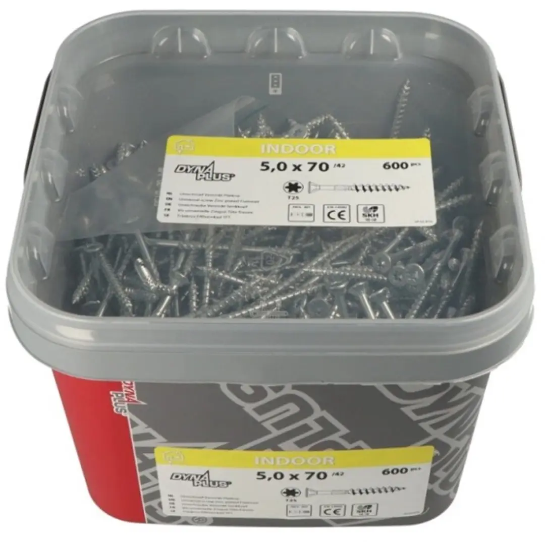 Dynaplus Unischroeven Torx 20 4x50mm - 1500 Stuks - Verzinkt
