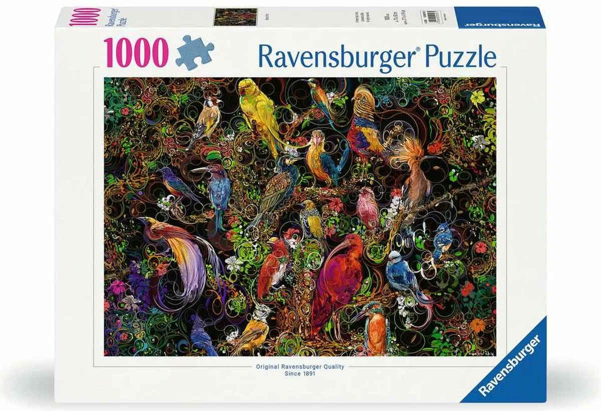 Ravensburger Schitterende Vogels Puzzel 1000 Stuks - Meerkleurig