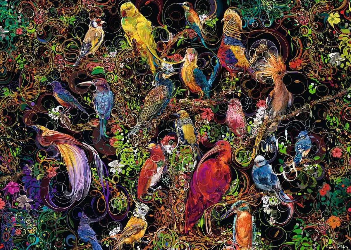 Ravensburger Schitterende Vogels Puzzel 1000 Stuks - Meerkleurig