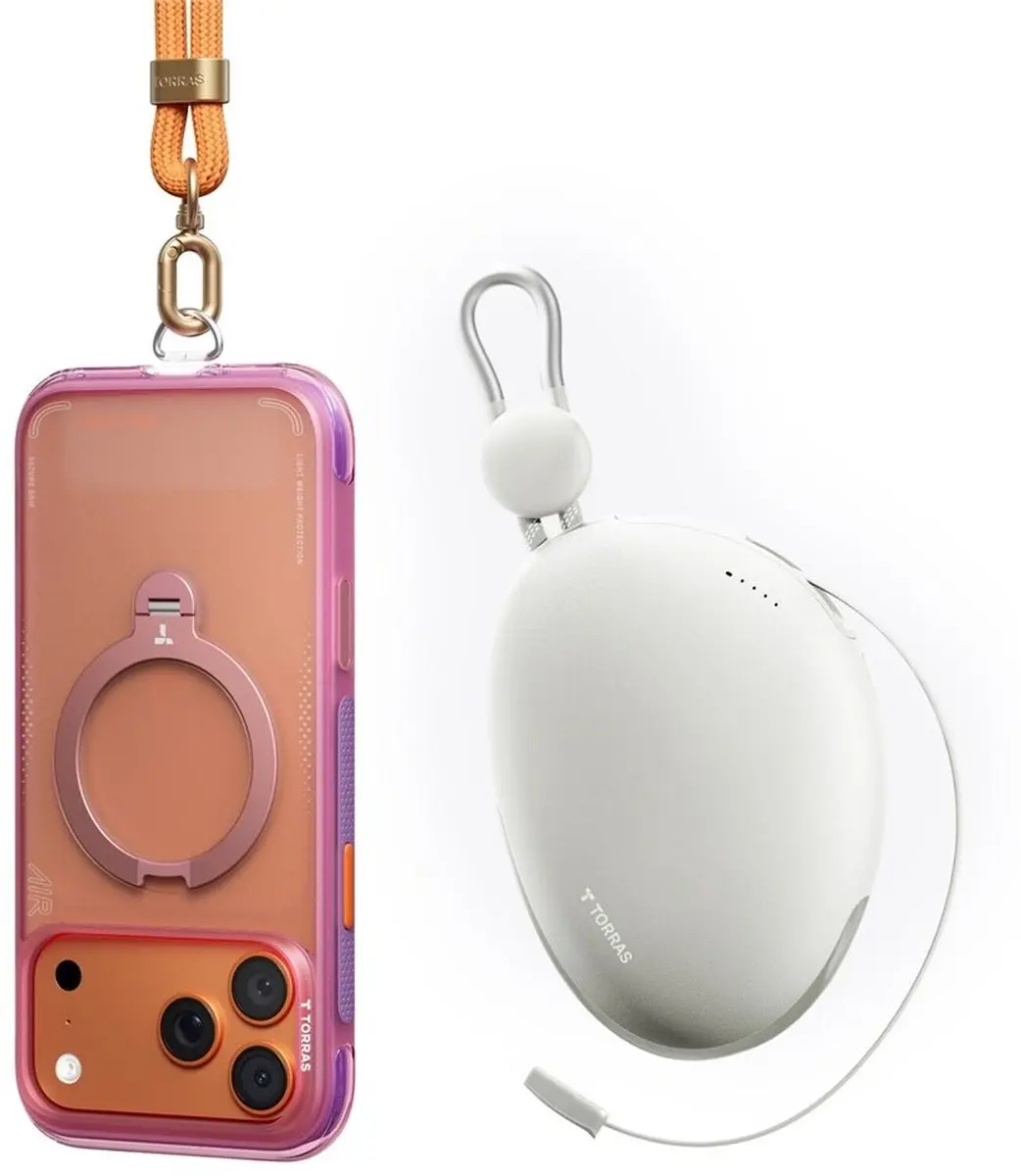 Torras Ostand Q3 Air Spin Hoesje iPhone 17 Pro - MagSafe/Rose