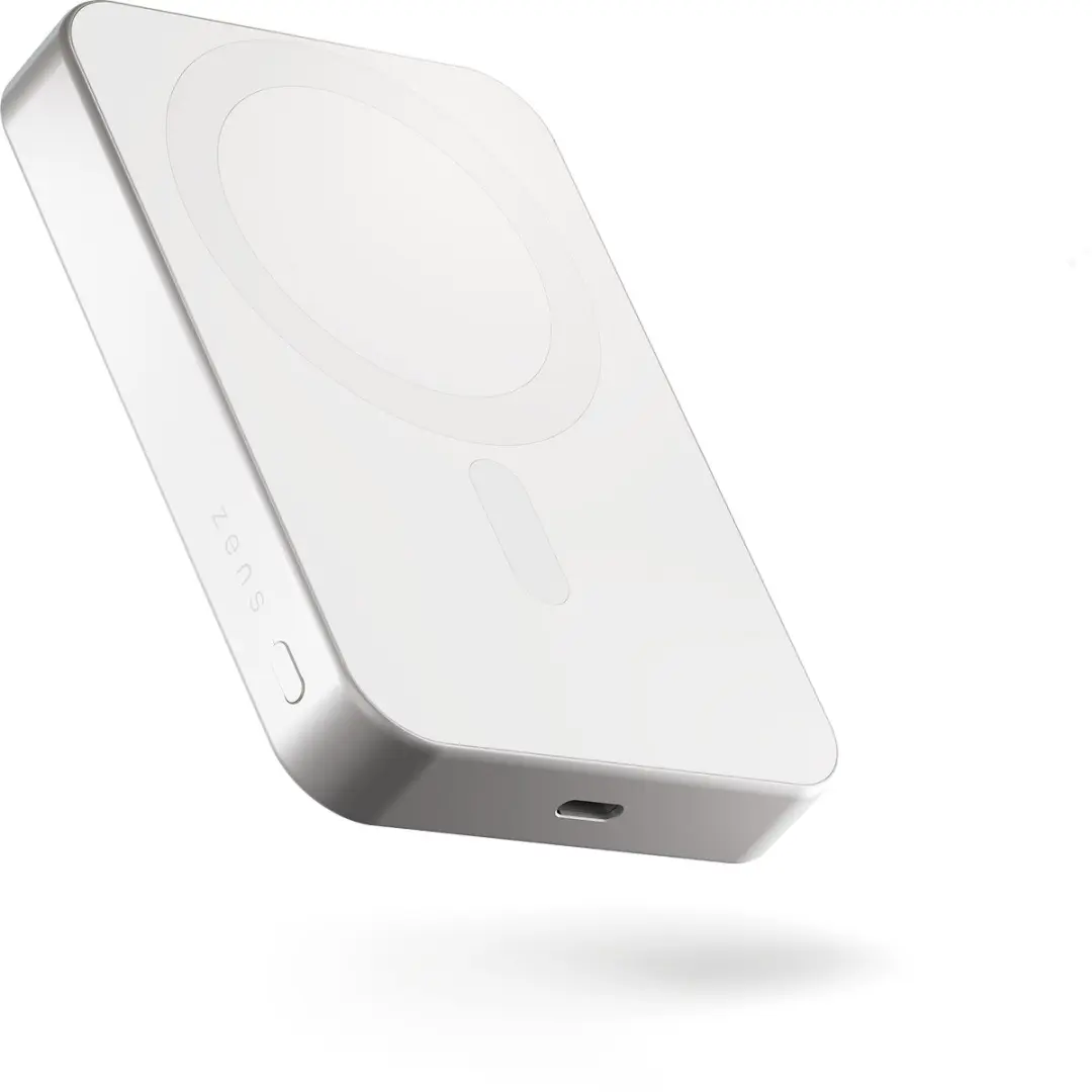 Zens Slim Aluminium Powerbank 10000 mAh 1× Qi2 15 W MagSafe magnetisch draadloz