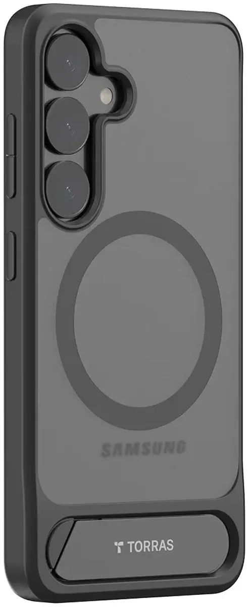 Torras UPro Pstand Spin Hoesje Samsung Galaxy S25 Plus - Zwart