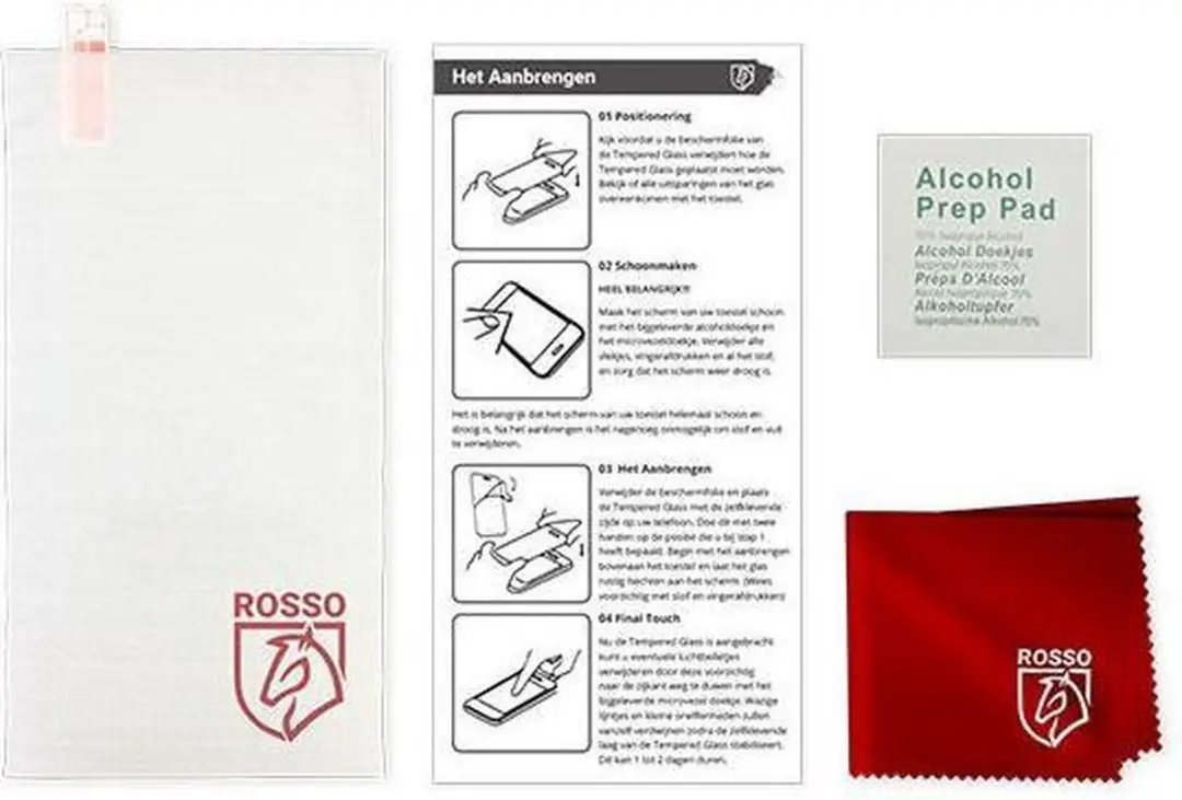 Rosso 9H Tempered Glass Screen Protector Samsung Galaxy S9 - 1 Stuk - afbeelding 6 van 6
