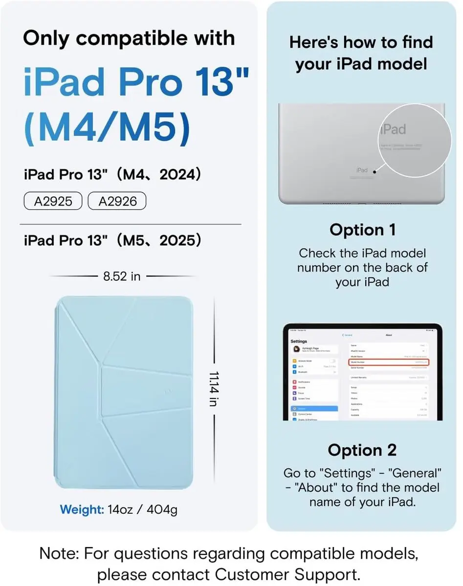 MOFT Dynamic Folio Book Case iPad Pro 13 - Lichtblauw