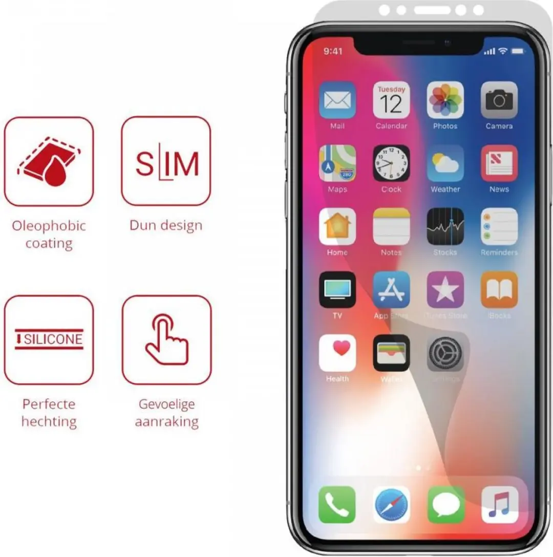 Rosso Ultra Clear Screenprotector iPhone Xs - 2 Stuks
