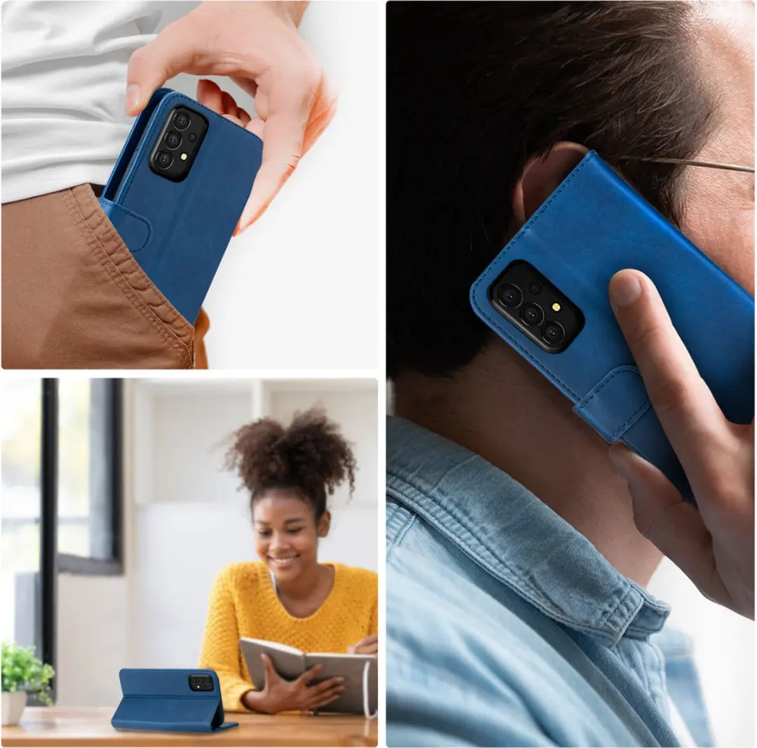 Rosso Element Book Case Wallet Samsung Galaxy A22 5G - 3 Pasjes - Blauw